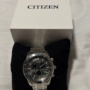 Citizen EcoDrive Silver Watch with Chronograph and Perpetual Calendar - 43mm